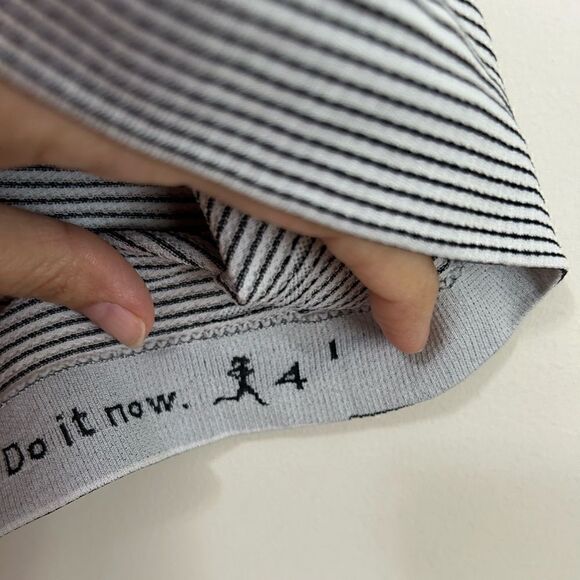 Lululemon Striped Black and White Racerback - Picture 2 of 4